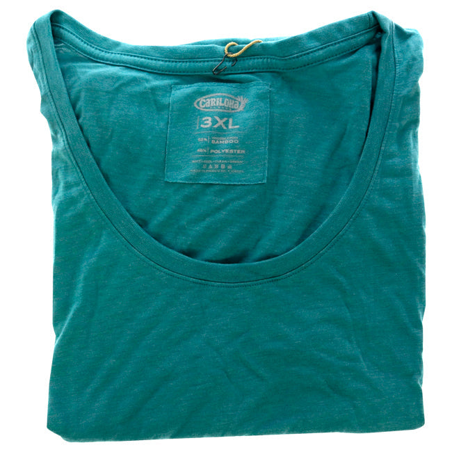 Cariloha Bamboo Scoop Tee - Tropical Teal Heather by Cariloha for Women - 1 Pc T-Shirt (3XL) Image 1