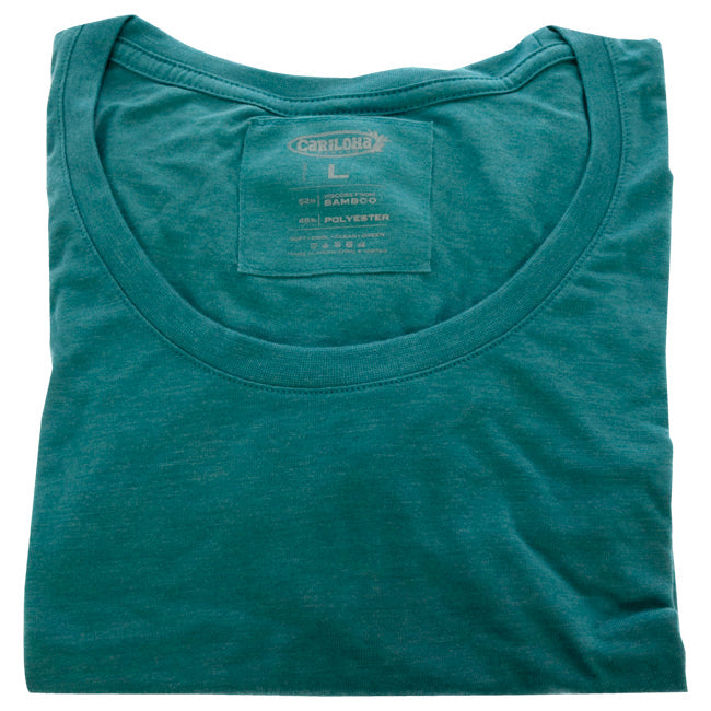 Cariloha Bamboo Scoop Tee - Tropical Teal Heather by Cariloha for Women - 1 Pc T-Shirt (L) Image 1