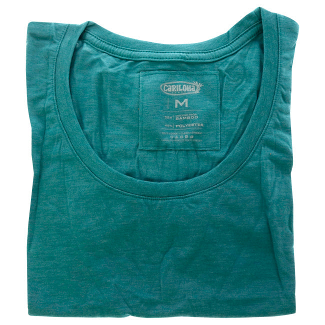 Cariloha Bamboo Scoop Tee - Tropical Teal Heather by Cariloha for Women - 1 Pc T-Shirt (M) Image 1