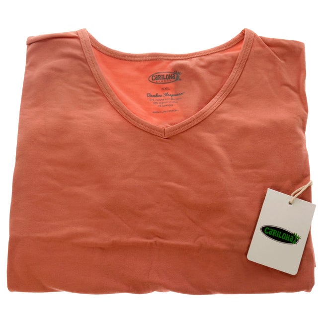 Cariloha Bamboo Sleep Dolman V-Neck T-Shirt - Coral by Cariloha for Women - 1 Pc T-Shirt (2XL) Image 1