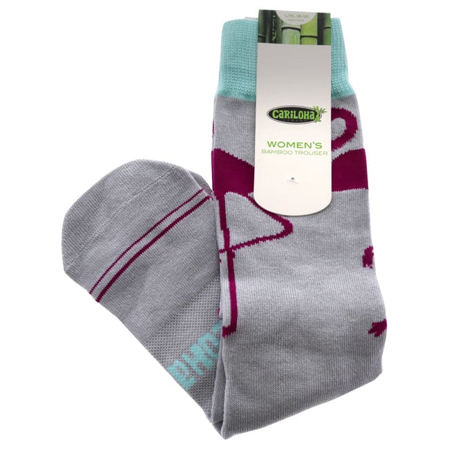 Cariloha Bamboo Trouser Socks - Flamingo Gray by Cariloha for Women - 1 Pair Socks (L/XL) Image 1