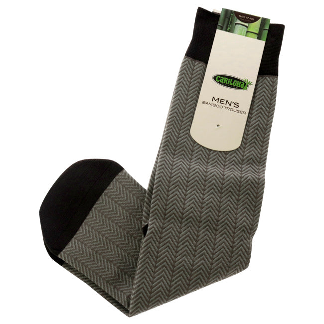 Cariloha Bamboo Trouser Socks - Herringbone Gray by Cariloha for Men - 1 Pair Socks (S/M) Image 1