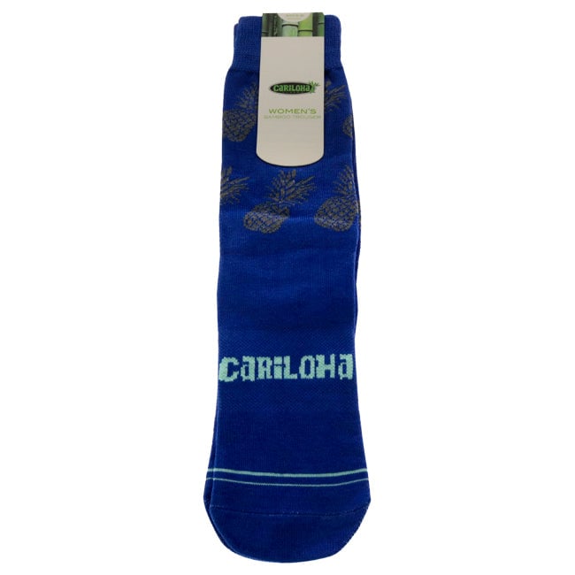 Cariloha Bamboo Trouser Socks - Pineapple Royal by Cariloha for Women - 1 Pair Socks (S/M) Image 1