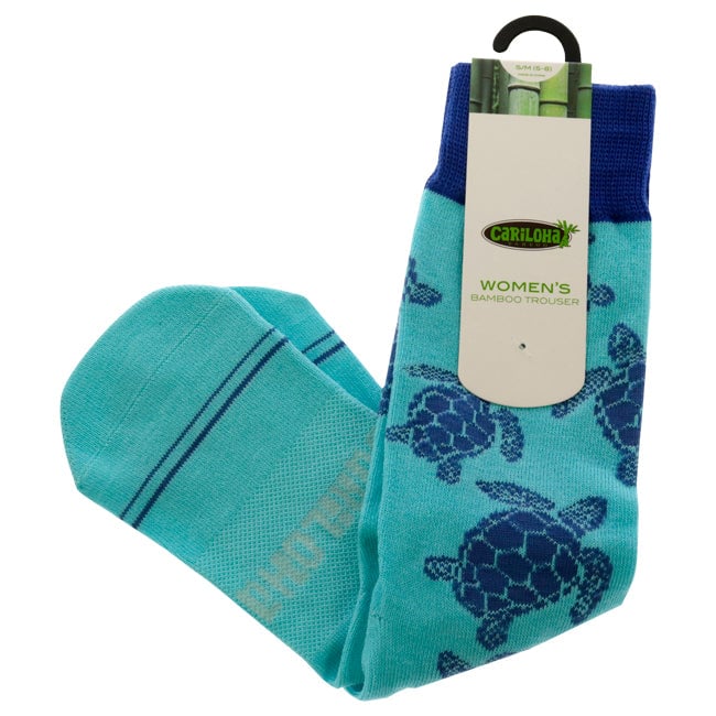 Cariloha Bamboo Trouser Socks - Turtle Aqua by Cariloha for Women - 1 Pair Socks (S/M) Image 1