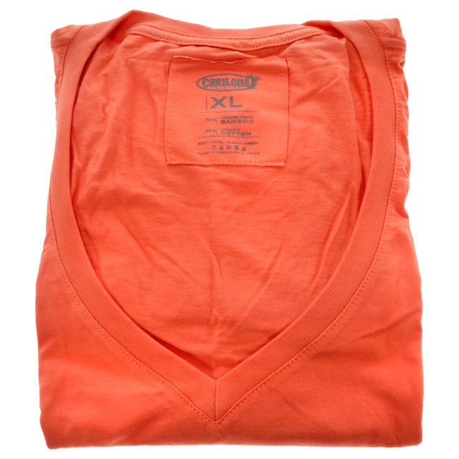 Cariloha Bamboo V-Neck Tee - Sunkissed Coral by Cariloha for Women - 1 Pc T-Shirt (XL) Image 1