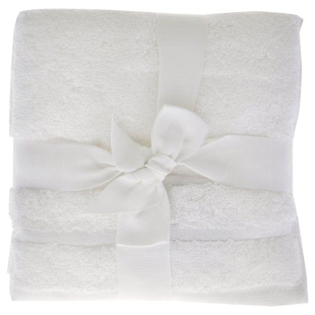 Cariloha Bamboo Washcloths Set - White by Cariloha for Unisex - 3 Pc Towel Image 1