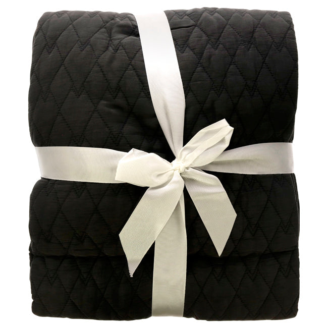 Cariloha Diamond Stitch Bamboo Quilt - Onyx-Queen by Cariloha for Unisex - 1 Pc Blanket Image 1