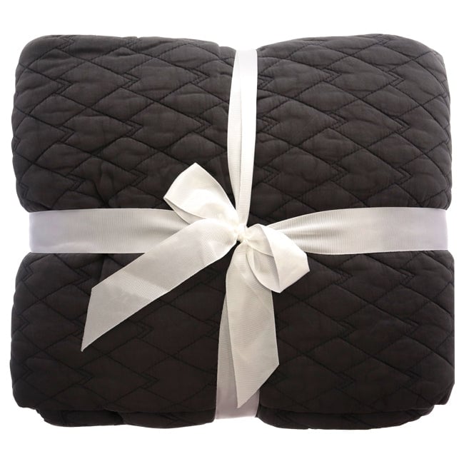 Cariloha Diamond Stitch Bamboo Quilt - Onyx-King by Cariloha for Unisex - 1 Pc Blanket Image 1