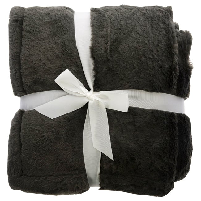 Cariloha Plush Bamboo Throw Blanket - Onyx by Cariloha for Unisex - 1 Pc Blanket Image 1