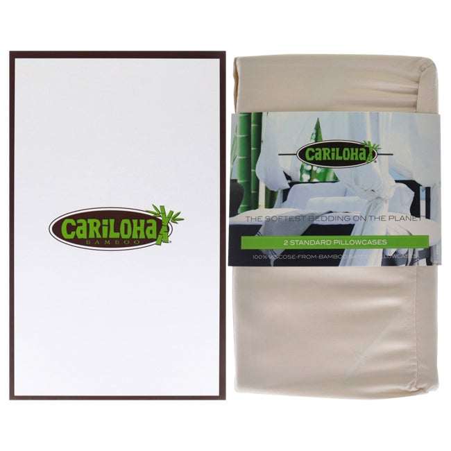 Cariloha Resort Bamboo Pillowcase Set - Coconut Milk-Standard by Cariloha for Unisex - 2 Pc Pillowcase Image 1