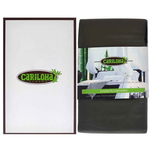 Cariloha Resort Bamboo Pillowcase Set - Onyx-King by Cariloha for Unisex - 2 Pc Pillowcase Image 1