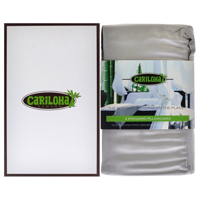 Cariloha Resort Bamboo Pillowcase Set - Harbor Gray-Standard by Cariloha for Unisex - 2 Pc Pillowcase Image 1