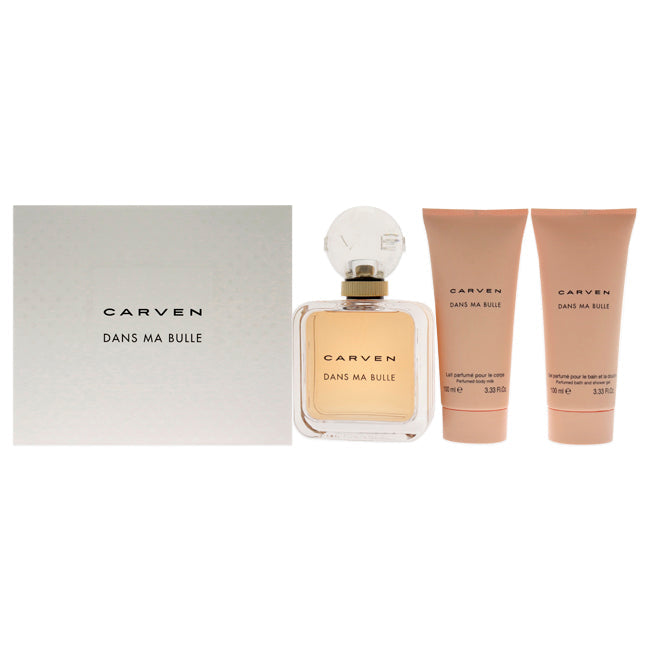 Carven Dans Ma Bulle by Carven for Women - 3 Pc Gift Set 3.3oz EDP Spray 3.3oz Body Milk 3.3oz Shower Gel Image 1