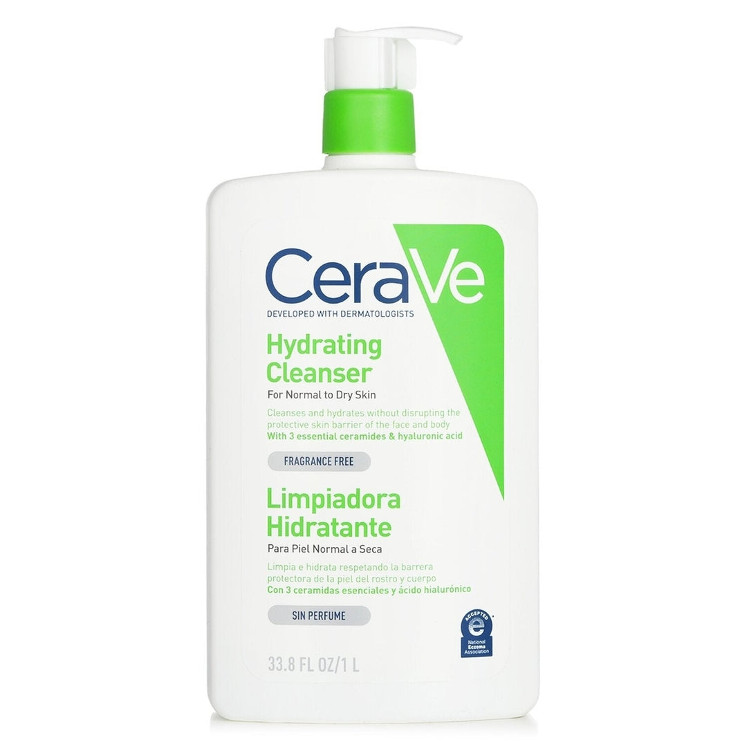 CeraVe Hydrating Cleanser For Normal to Dry Skin 1000ml/33.8oz Image 1