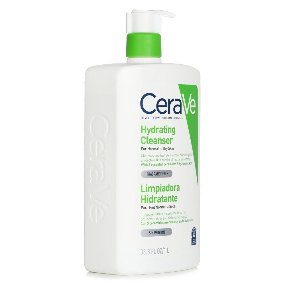 CeraVe Hydrating Cleanser For Normal to Dry Skin 1000ml/33.8oz Image 2