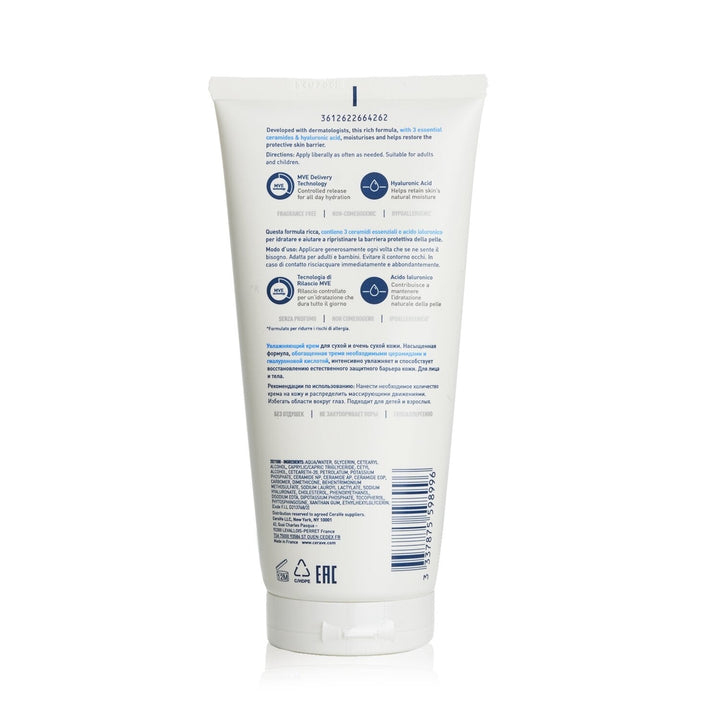 CeraVe Moisturising Cream For Dry to Very Dry Skin 177ml/6oz Image 3