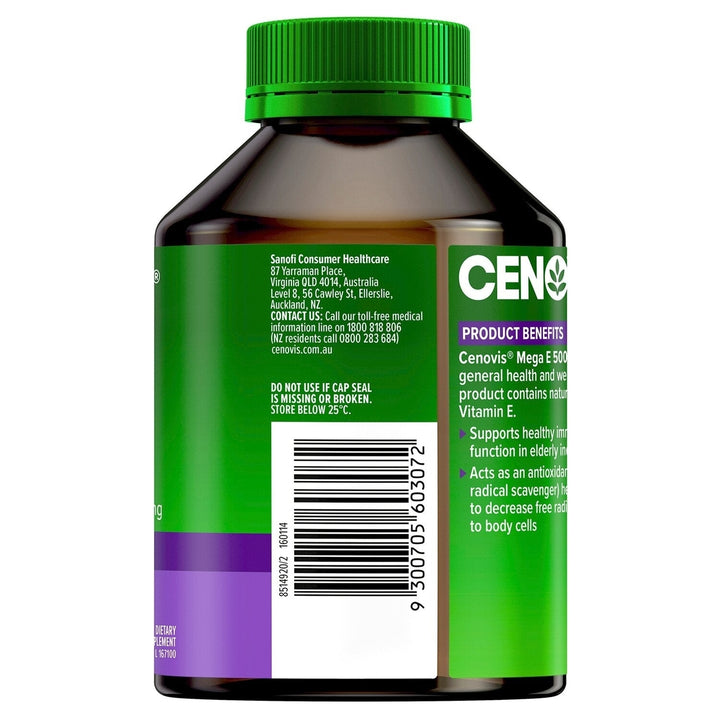 Cenovis [Authorized Sales Agent] Cenovis MEGA E 500mg - 250 Capsules 250pcs/box Image 3