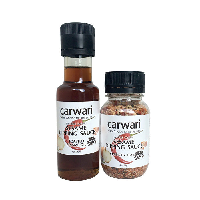 Carwari Org Sesame Dipping Sauce Flakes and Oil 100ml 65g Image 1