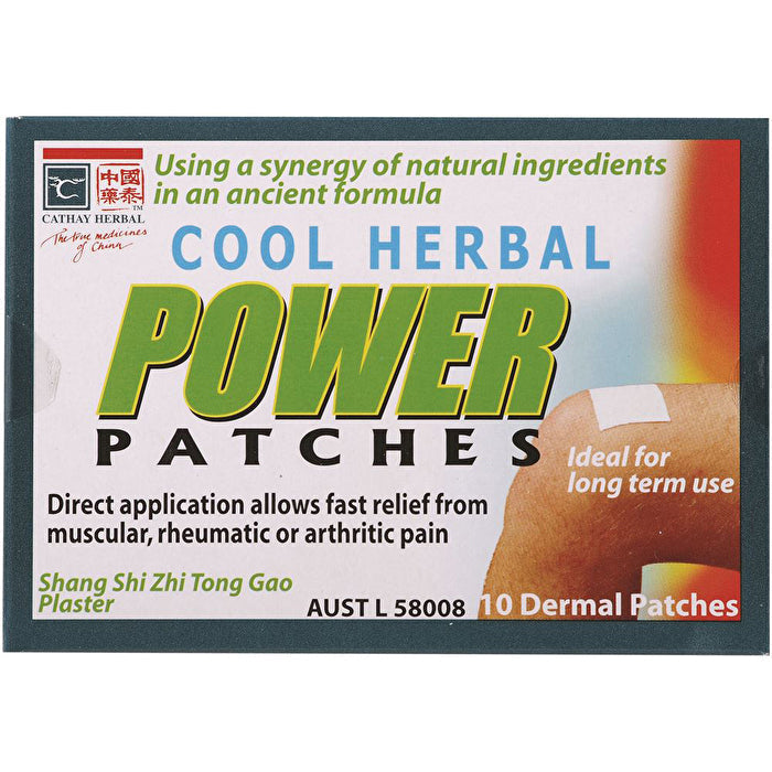 Cathay Herbal Cool Herbal Power Patches x 10 Dermal Patches Image 1