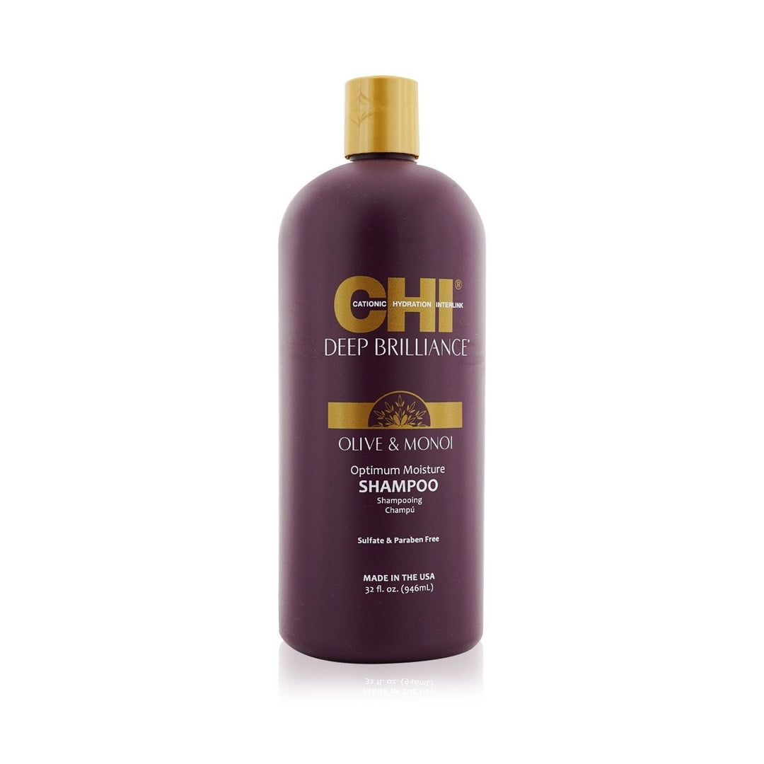 CHI Deep Brilliance Olive and Monoi Optimum Moisture Shampoo 355ml/12oz Image 4