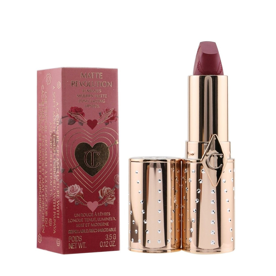 Charlotte Tilbury Matte Revolution Refillable Lipstick (Look Of Love Collection) - First Dance (Blushed Berry-Rose) Image 8