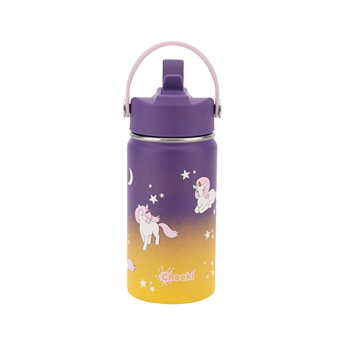 Cheeki Insulated Bottle Kids Unicorn 400ml Image 1