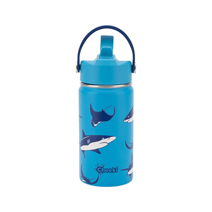 Cheeki Insulated Bottle Kids Sharks 400ml Image 1