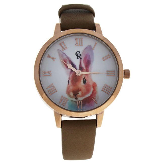 Charlotte Raffaelli CRA009 La Animale - Rose Gold/Champagne Leather Strap Watch by Charlotte Raffaelli for Women - 1 Pc Image 1