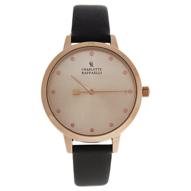 Charlotte Raffaelli CRB006 La Basic - Rose Gold/Brown Leather Strap Watch by Charlotte Raffaelli for Women - 1 Pc Watch Image 1