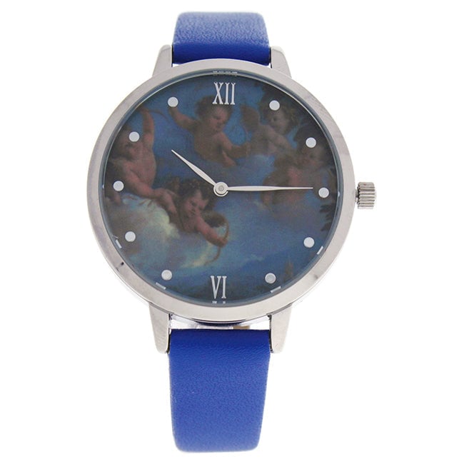 Charlotte Raffaelli CRR007 La Romance - Silver/Blue Leather Strap Watch by Charlotte Raffaelli for Women - 1 Pc Watch Image 1