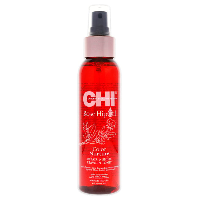 CHI Rose Hip Oil Color Nurture Repair and Shine Leave-In Tonic by CHI for Unisex - 4 oz Hair Spray Image 1