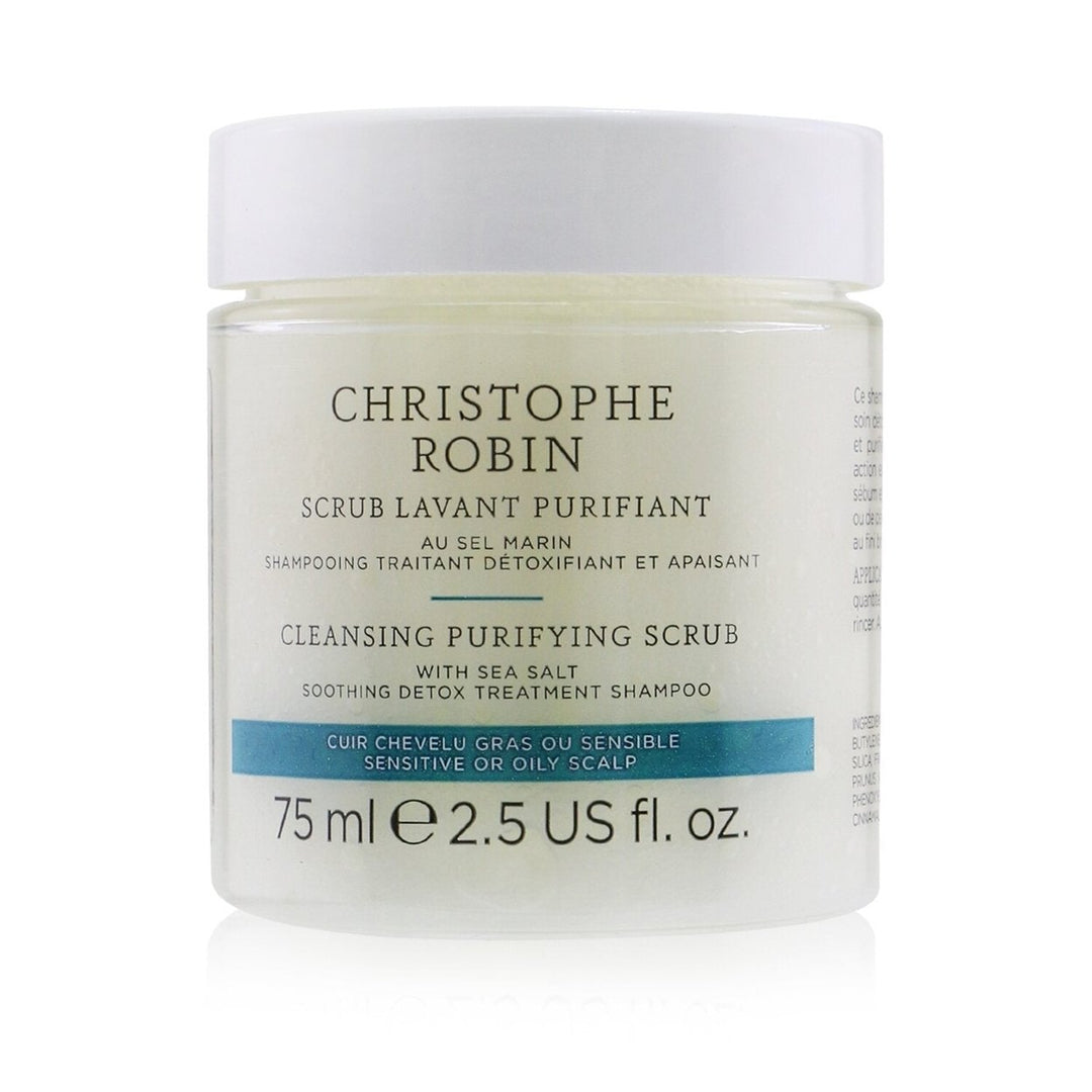 Christophe Robin Cleansing Purifying Scrub with Sea Salt (Soothing Detox Treatment Shampoo) - Sensitive or Oily Scalp Image 4