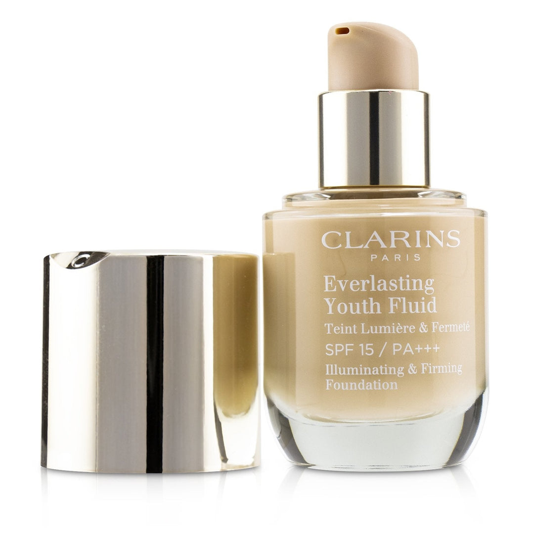 Clarins Everlasting Youth Fluid Illuminating and Firming Foundation SPF 15 - 105 Nude 30ml/1oz Image 3