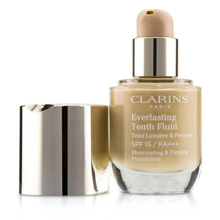 Clarins Everlasting Youth Fluid Illuminating and Firming Foundation SPF 15 - 105 Nude 30ml/1oz Image 4