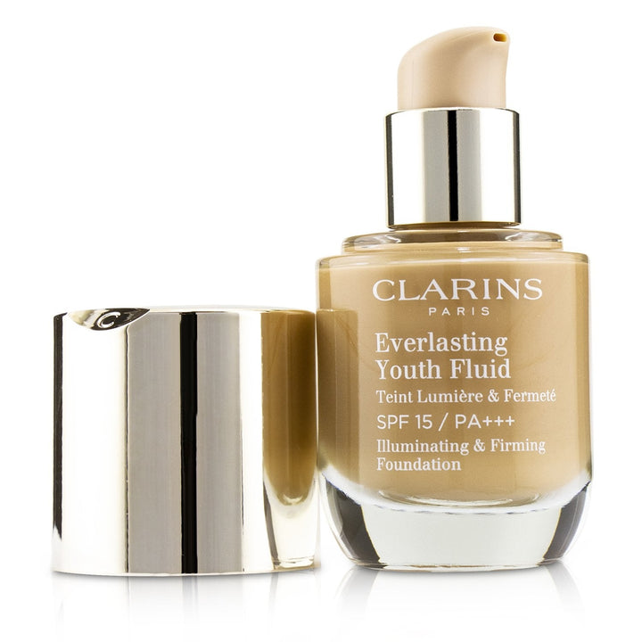 Clarins Everlasting Youth Fluid Illuminating and Firming Foundation SPF 15 - 105 Nude 30ml/1oz Image 6