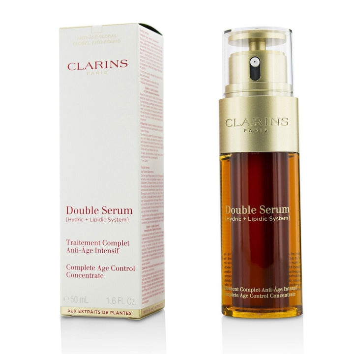 Clarins Double Serum (Hydric + Lipidic System) Complete Age Control Concentrate 100ml/3.3oz Image 4