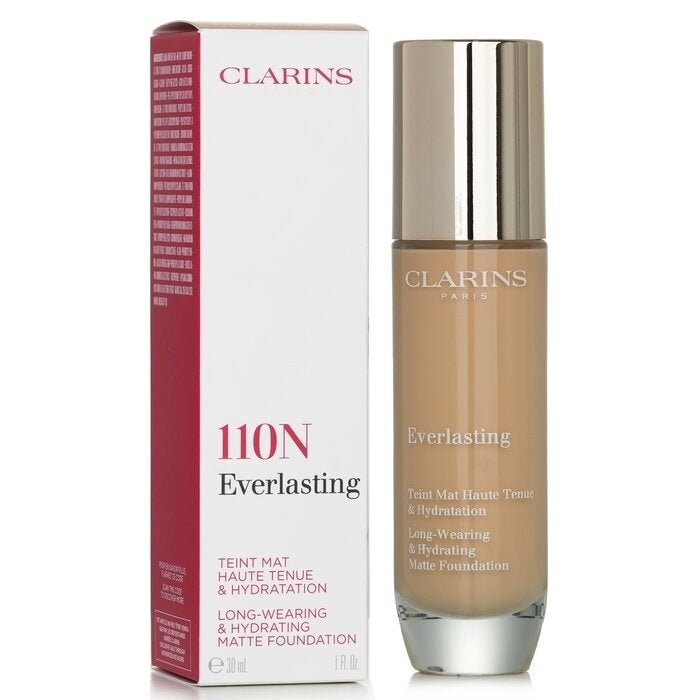 Clarins Everlasting Long Wearing and Hydrating Matte Foundation - 110N Honey 30ml/1oz Image 2