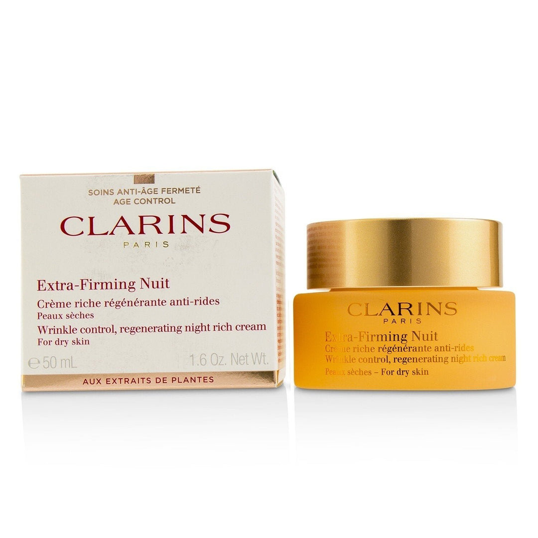 Clarins Extra-Firming Nuit Wrinkle Control Regenerating Night Rich Cream - For Dry Skin 50ml/1.6oz Image 1