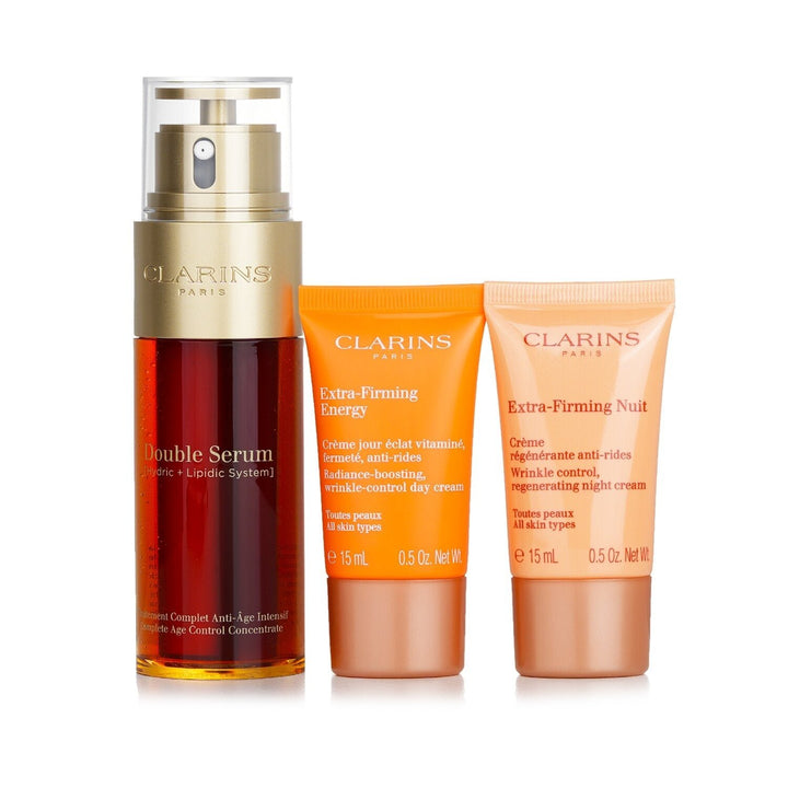 Clarins Double Serum and Extra-Firming Collection 3pcs+1bag Image 2