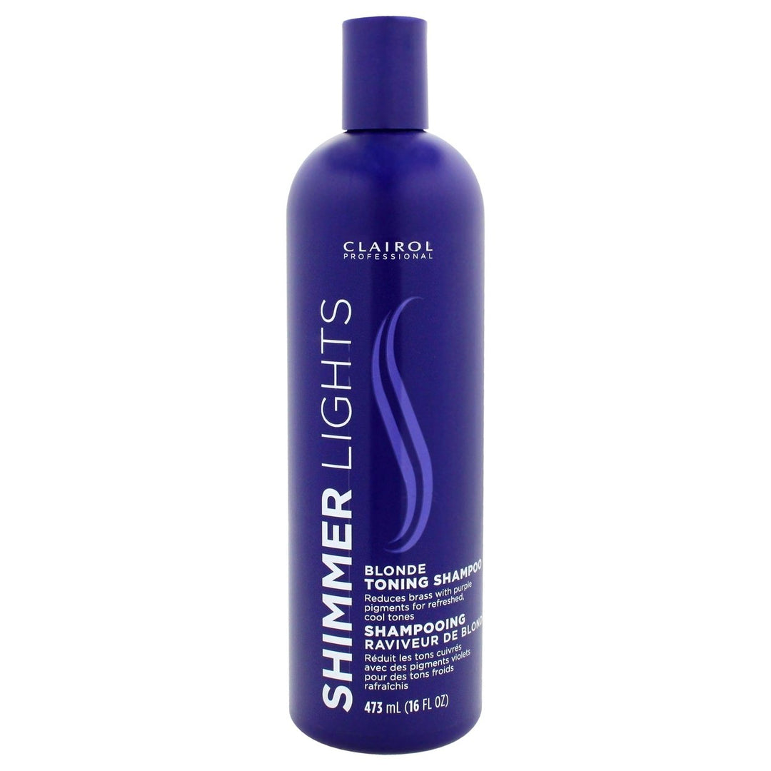 Clairol Shimmer Lights Blonde Toning Shampoo by Clairol for Unisex - 16 oz Shampoo Image 1