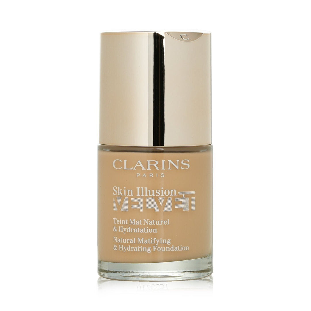 Clarins Skin Illusion Velvet Natural Matifying and Hydrating Foundation - 105N Nude 30ml/1oz Image 1