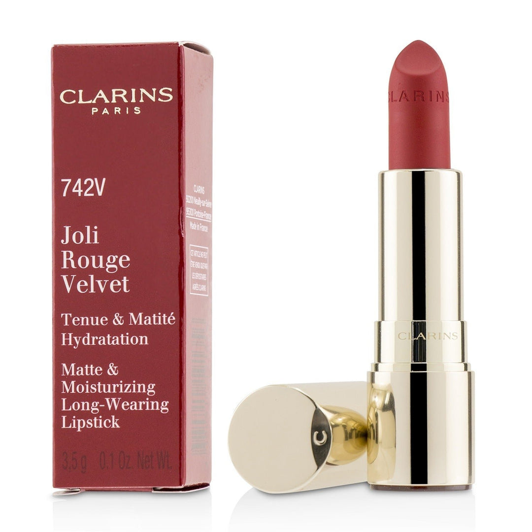 Clarins Joli Rouge Velvet (Matte and Moisturizing Long Wearing Lipstick) - 705V Soft Berry 3.5g/0.1oz Image 2