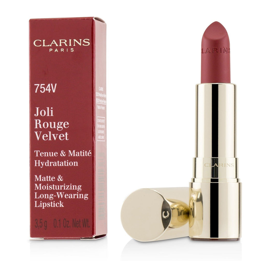 Clarins Joli Rouge Velvet (Matte and Moisturizing Long Wearing Lipstick) - 705V Soft Berry 3.5g/0.1oz Image 3