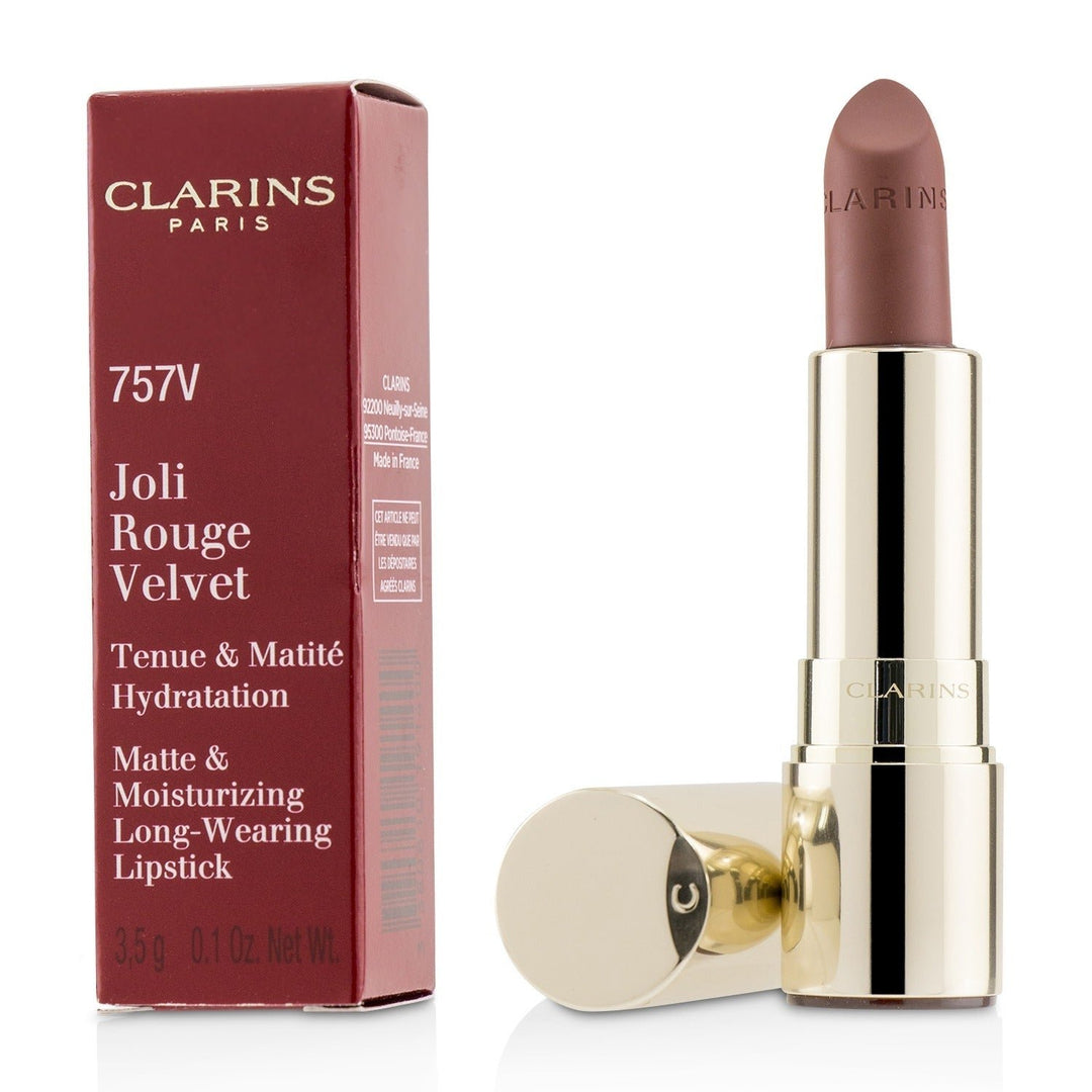 Clarins Joli Rouge Velvet (Matte and Moisturizing Long Wearing Lipstick) - 705V Soft Berry 3.5g/0.1oz Image 6