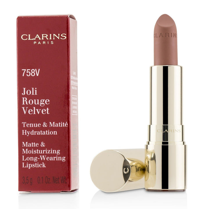 Clarins Joli Rouge Velvet (Matte and Moisturizing Long Wearing Lipstick) - 705V Soft Berry 3.5g/0.1oz Image 7