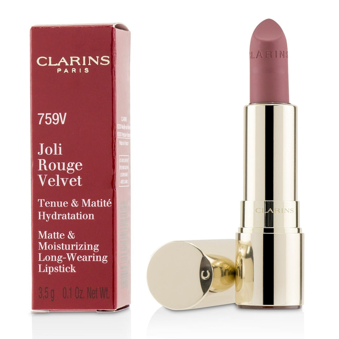 Clarins Joli Rouge Velvet (Matte and Moisturizing Long Wearing Lipstick) - 705V Soft Berry 3.5g/0.1oz Image 8