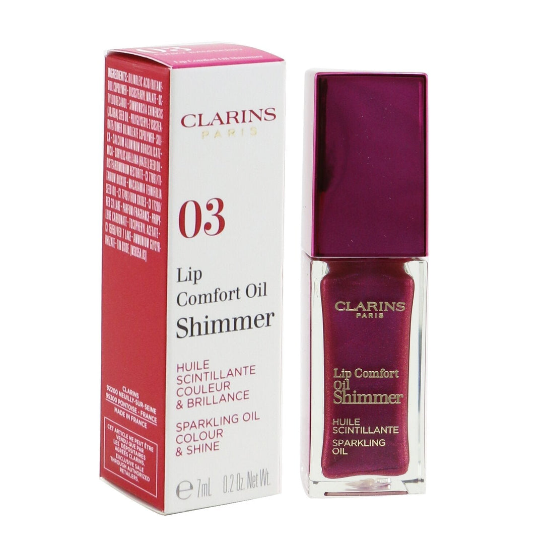 Clarins Lip Comfort Oil Shimmer - 01 Sequin Flares 7ml/0.2oz Image 11