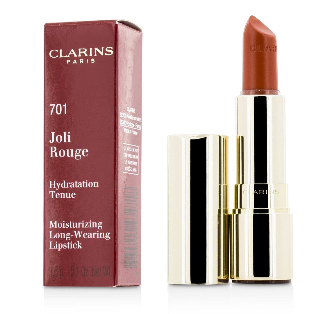 Clarins Joli Rouge (Long Wearing Moisturizing Lipstick) - 701 Orange Fizz 3.5g/0.12oz Image 1