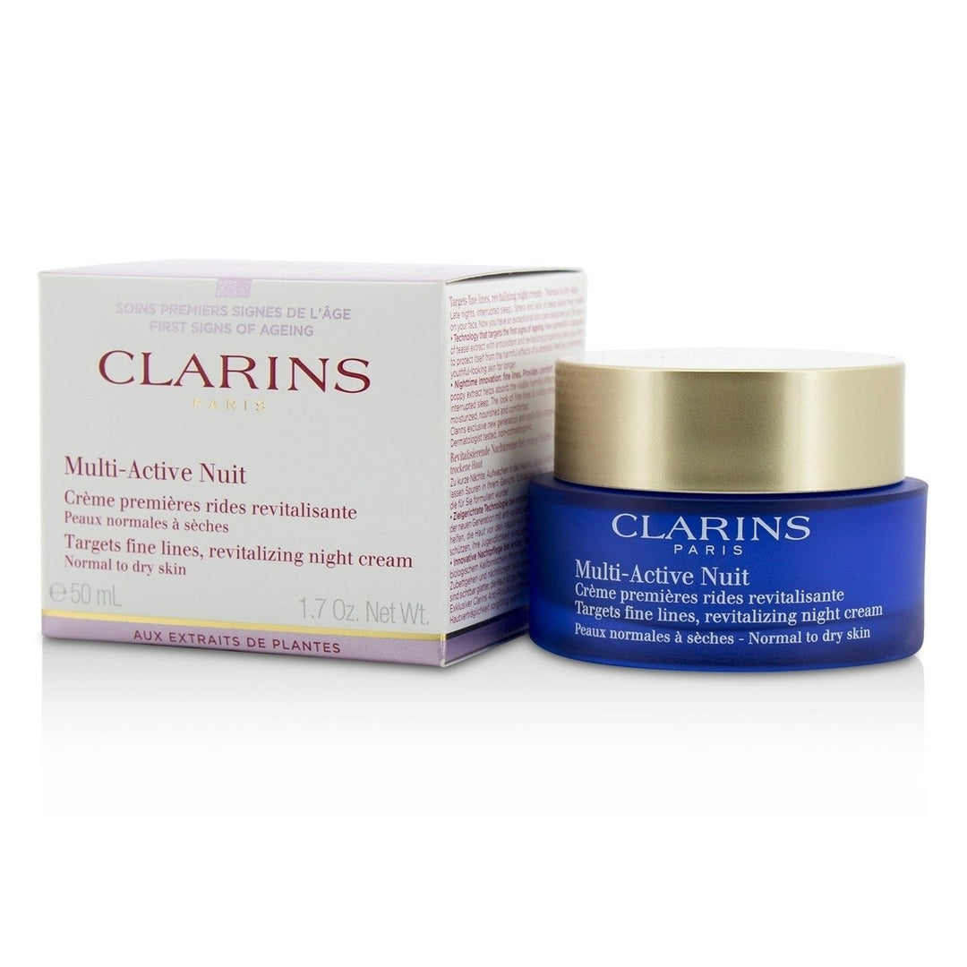 Clarins Multi-Active Night Targets Fine Lines Revitalizing Night Cream - For Normal To Dry Skin 50ml/1.7oz Image 1