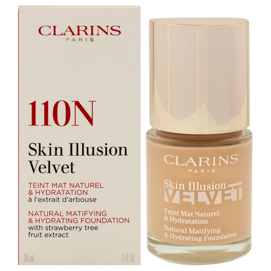 Clarins Skin Illusion Velvet Foundation - 110N Honey by Clarins for Women - 1 oz Foundation Image 1